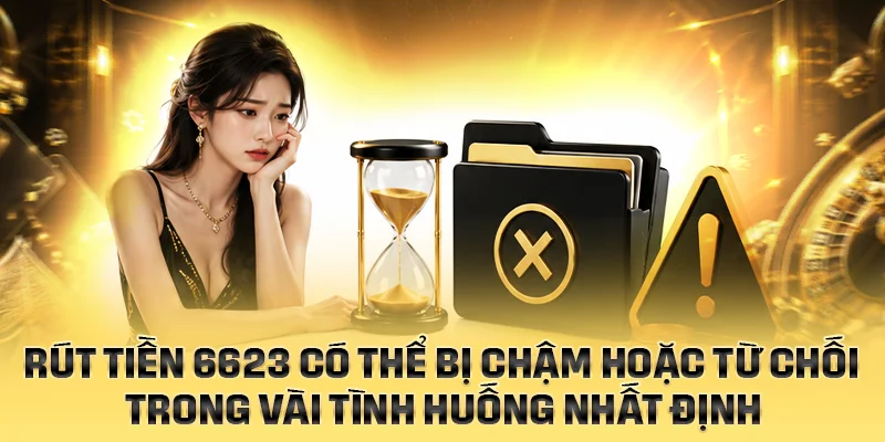 Rút tiền 6623 có thể bị chậm hoặc từ chối trong một vài tình huống nhất định